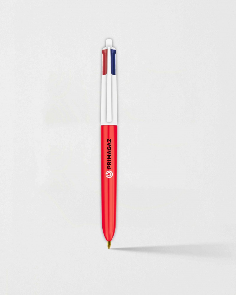 Stylo Bic 4 Couleurs Rouge